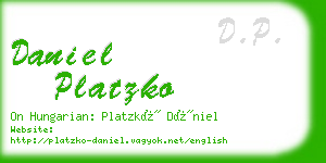 daniel platzko business card